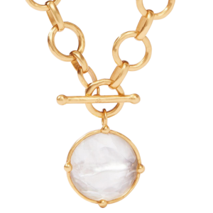 honeybee statement necklace clear crystal