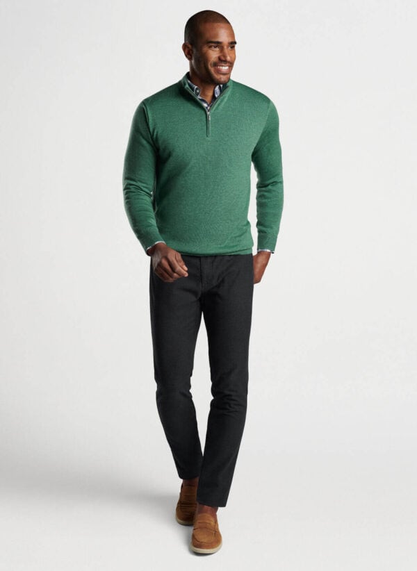This Autumn Crest sweater highlights a signature seasonal blend of Merino wool and lyocell. Incredibly soft and breathable, this unique composition is designed to maintain its shape after each wear. Offered in a variety of colors for your weekday and weekend wardrobe.