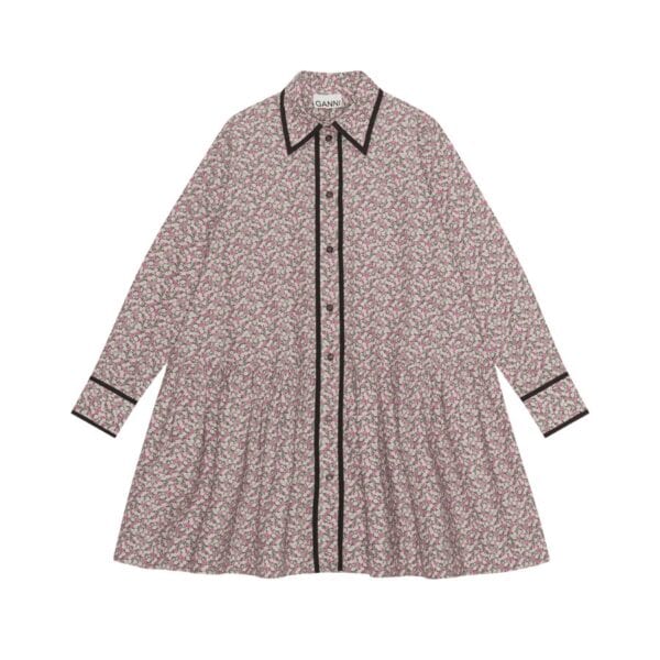 This Printed Cotton Mini Shirt Dress is made from organic cotton. The dress is designed for a regular fit and features a collar, button closure and long sleeves with buttoned cuffs.
