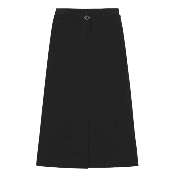 Elevate your workwear with this midi skirt from Ganni. Made from pure cotton, the elegant style features high slits at the front, back, and sides and is adorned with an adjustable slim belt.