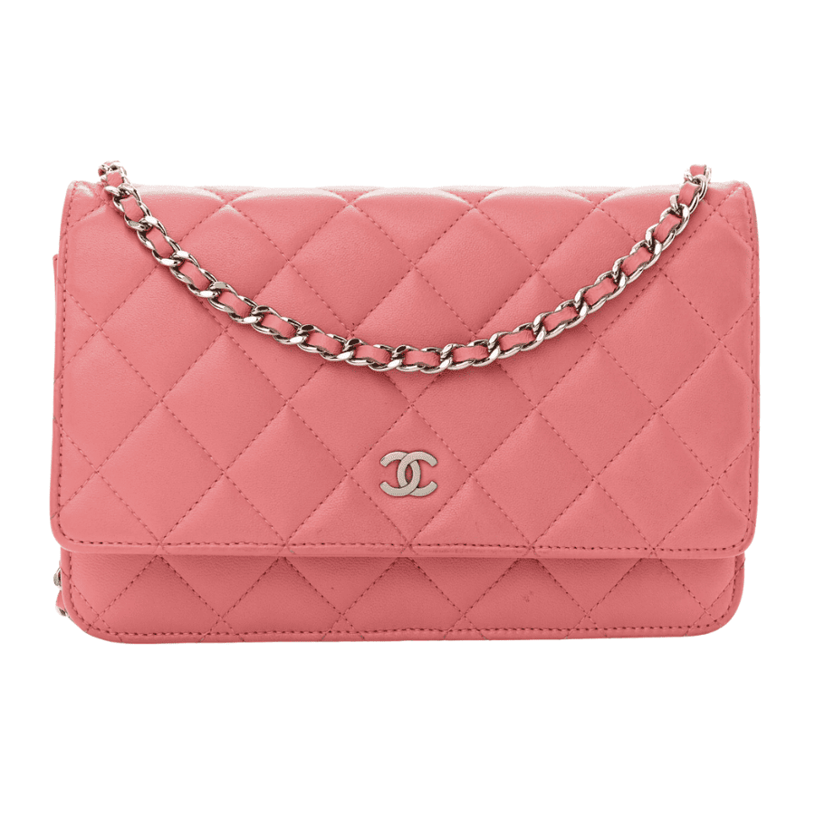 Chanel Quilted Lambskin Book Wallet on Chain