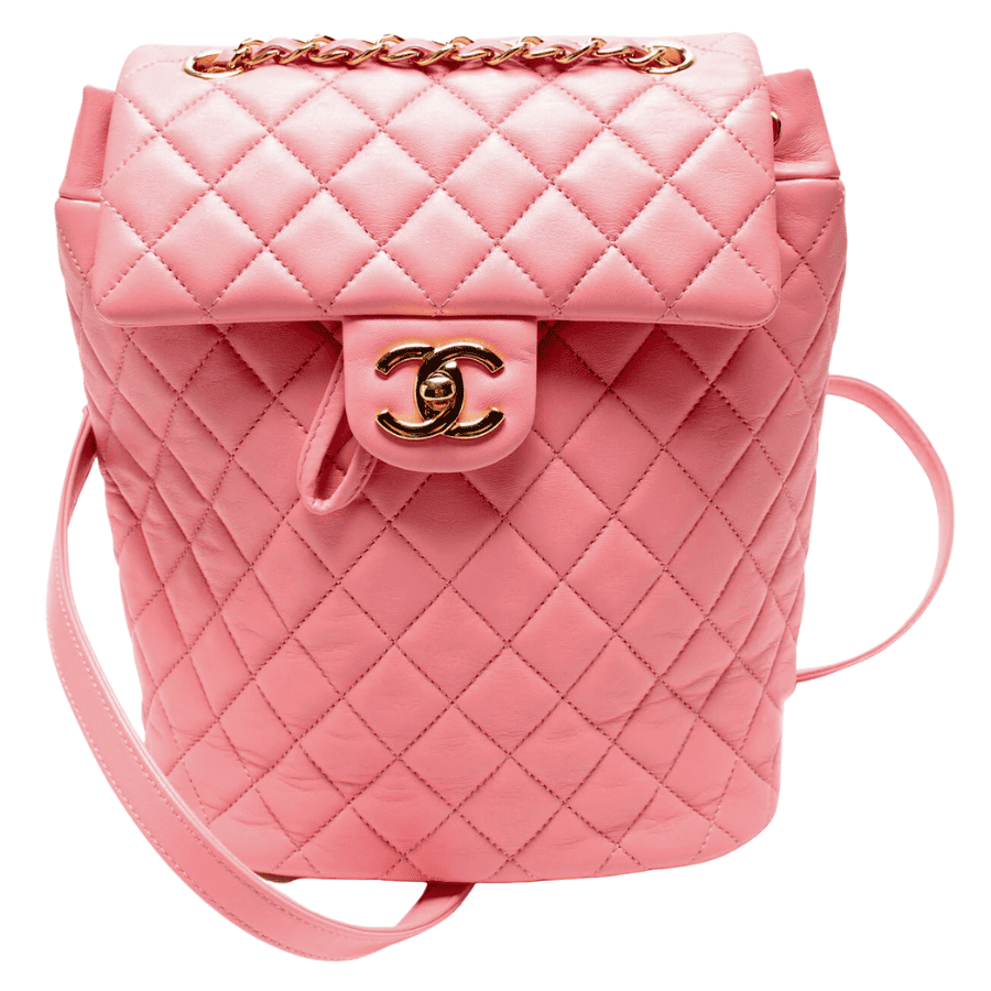 small pink chanel backpack
