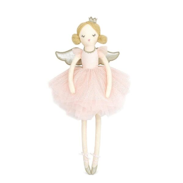 Capture the enchantment of everyone’ favorite holiday ballet with Mon Ami’s Sugar Plum Fairy Plush Doll. Exquisitely detailed with golden wings and a frothy pink tutu, our Nutcracker plush doll instantly pirouettes into a recipient’s heart. Any aspiring ballet dancer or fan of holiday traditions will appreciate this Nutcracker plush doll. Psst. Pair our ethereal fairy plush doll with the Candy Nutcracker Plush Doll for a captivating combo that steals the show come Christmastime. 100% Polyester. Measures 22 in / 55.75 cm. Spot clean only.