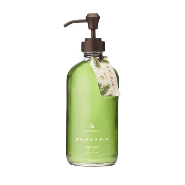 This beautiful glass bottle comes complete with a fabric hang tag to create an elevated sink-side piece that gently cleanses and moisturizes hands.