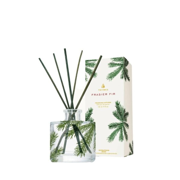 The mountain fresh fragrance combined with the iconic pine need design creates an instant flameless classic that releases a fresh ambiance into any space.  4.0 FL OZ / 118 ML.