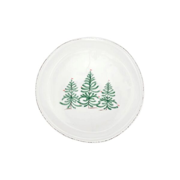 Delight in the holiday magic as handpainted fir trees and bright cardinals drift across the fresh white canvas of the Lastra Holiday Pie Dish. Mix and match with Lastra for a fun and sophisticated holiday table with a twist! 9.75"D, 2.75"H, 1.5 Quarts.