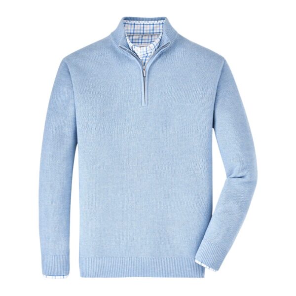Men's 70% Supima cotton / 30% Merino wool pullover. Classic Fit. Hand wash cold, lay flat to dry. Imported.