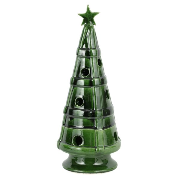 The Foresta Green Medium Plaid Tree is created with talent and love by maestro artisan Stefano Roselli. Each tree is a work of art with intricate detail and expert craftsmanship. Display it on its own or create a winter wonderland with a variety of Foresta trees. 15.25"H.