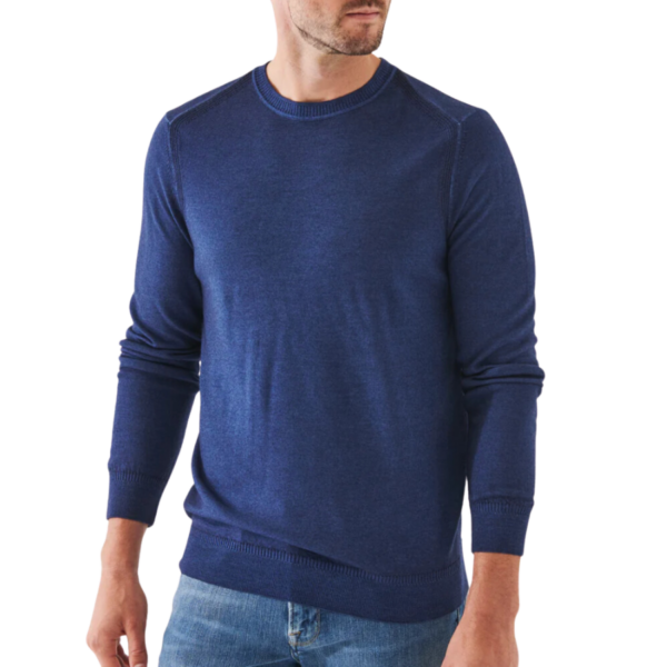 Fits true to size. Designed for a regular fit. Lightweight knit. 100% merino wool. Crewneck gentle wash - lay flat to dry.