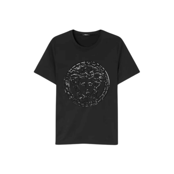 This slim-fit short-sleeved T-shirt is made from cotton jersey and features a sequin-embellished Medusa motif. Medusa motif. Sequin embellishments. Short sleeves. Crewneck. Outer composition: 100% Cotton.