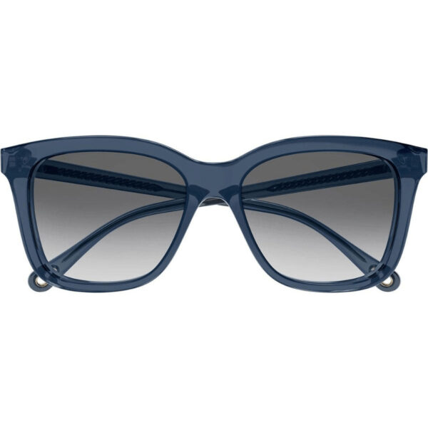 Chloé grey sunglasses. Frame Material: Plastic. Frame Color: Blue. Lenses Type: Grey. 