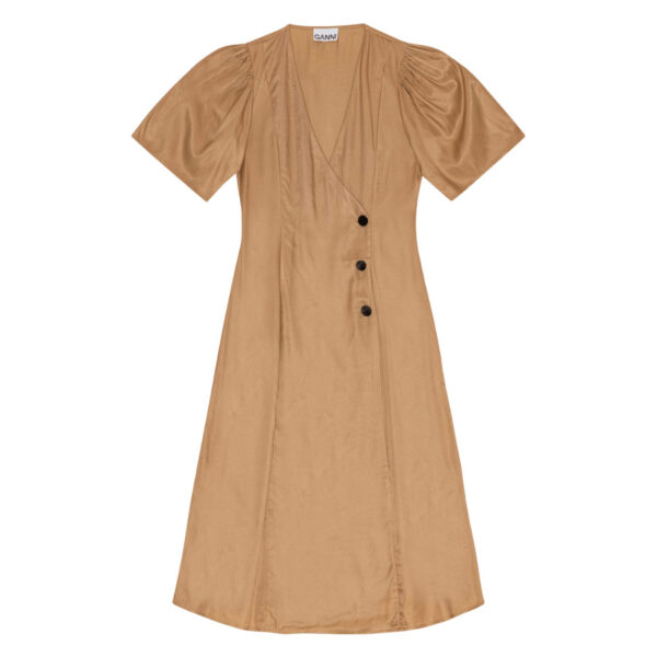 Designed for a regular fit. Fits true to size, take your normal size. Lightweight, soft fabric. 59% viscose, 41% ecovero™ viscose. Slip-on style. V-neckline. Elbow-length sleeves. Asymmetrical button closure.