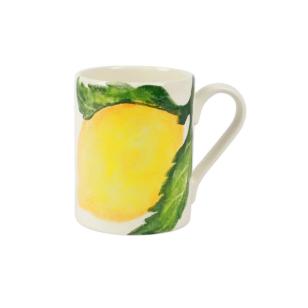 Inspired by the bountiful, robust lemons that flourish in the sunshine along the Amalfi Coast, the Limoni collection is cheerful, vibrant, and iconically Italian. The Limoni Mug will bring delight to every cup of coffee, tea, and hot chocolate. Dimensions: 4.5"H, 14 oz.
