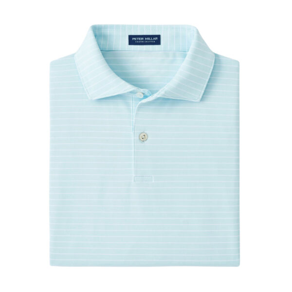 This polo captures a more subtle side of performance with a soft, elevated fabrication that offers wicking, four-way stretch, easy-care and UPF 50+ sun protection. Finished with an Edwin spread collar, a two-button placket and mother-of-pearl buttons. Men's 92% polyester / 8% spandex polo. Tailored Fit. Four-way stretch, wicking, easy-care properties and antimicrobial properties. Edwin spread collar and two-button placket. Machine wash cold with like colors; tumble dry low. Do not iron. Do not dry clean. Imported.