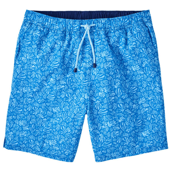 These swim trunks are a must-have for the beach or the pool. A quick-drying four-way stretch fabric, fine mesh liner and tagless construction provide all-day comfort. They feature an exclusive hand-designed botanical print made in our creative studio. Finished with a new 7" inseam. Men's 88% polyester / 12% spandex swim trunk with mesh liner. Classic Fit. Ships with a Peter Millar can caddie and a waterproof phone sleeve. 7" inseam. Four-way stretch, quick-drying, and easy-care. Machine wash cold with like colors; tumble dry low. Do not iron. Do not dry clean. Imported.